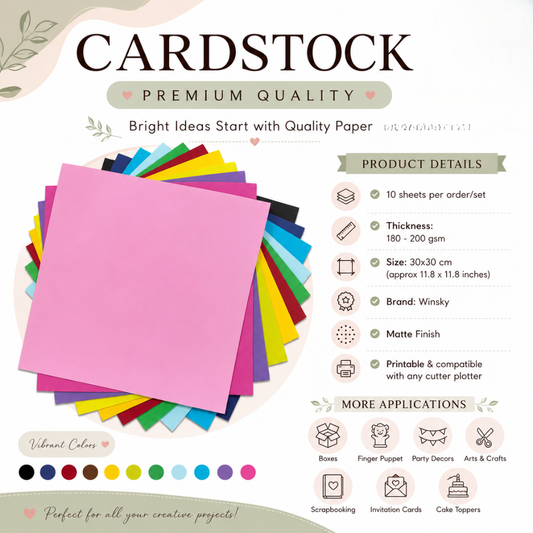 10 Sheets 30x30 CM Cardstocks